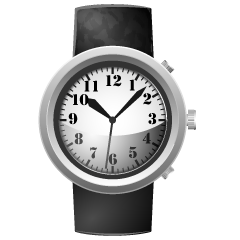 黒ベルトの腕時計