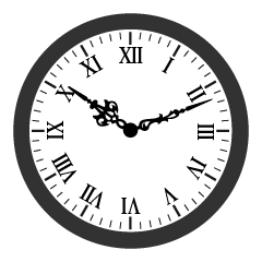 ローマ数字の時計