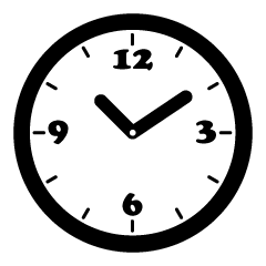 シンプル文字盤の時計