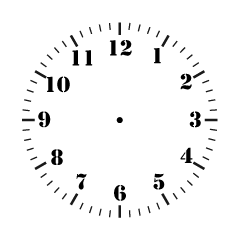 シンプルな時計文字盤イラストのフリー素材 イラストイメージ