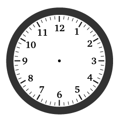 黒枠の時計文字盤