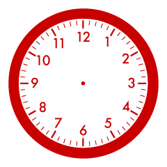 赤い時計文字盤