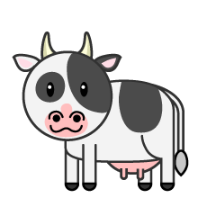 可愛い乳牛キャラ