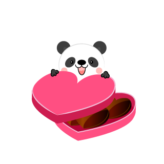 パンダのバレンタインチョコ