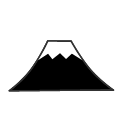 白黒の富士山