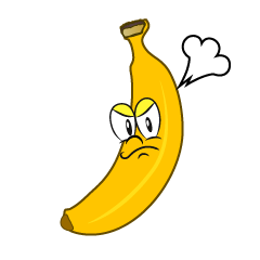 怒るバナナキャラ