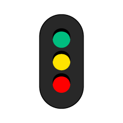 赤青黄の信号機イラストのフリー素材 イラストイメージ