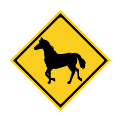 馬の注意標識