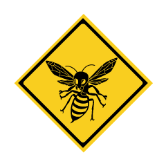 スズメバチ注意標識