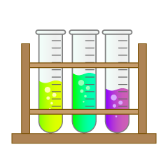 化学実験の試験管