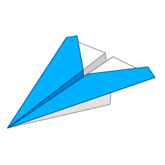 紙飛行機イラストのフリー素材 イラストイメージ