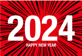 Happy New Year 2022（赤スパーク）