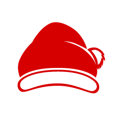 赤いサンタ帽子