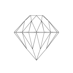 ダイヤモンドシルエットの無料イラスト素材 イラストイメージ