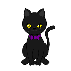ハロウィンの黒猫
