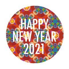 和柄のHAPPY NEW YEAR 2021
