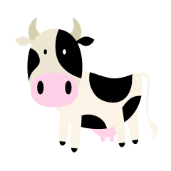 かわいい乳牛