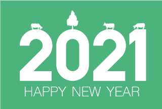 2021年グリーンシルエットの年賀状