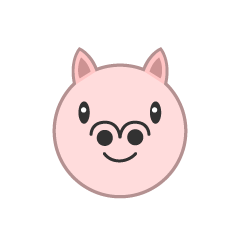 可愛い豚の顔