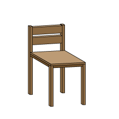 教室椅子と机イラストのフリー素材 イラストイメージ