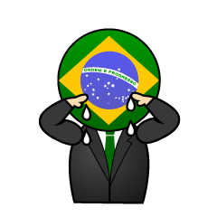 泣くブラジル人
