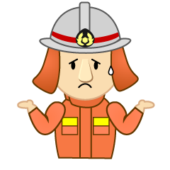 怒る消防士イラストのフリー素材 イラストイメージ