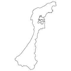 石川県地図イラストのフリー素材 イラストイメージ