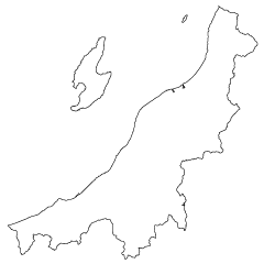 新潟県地図イラストのフリー素材 イラストイメージ