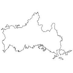 山口県地図の無料イラスト素材 イラストイメージ