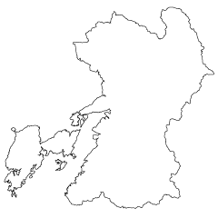 熊本県地図の無料イラスト素材 イラストイメージ