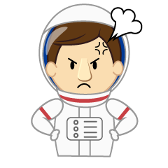 怒る宇宙飛行士