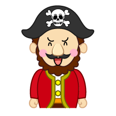 海賊キャライラストのフリー素材 イラストイメージ