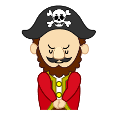 お辞儀する海賊