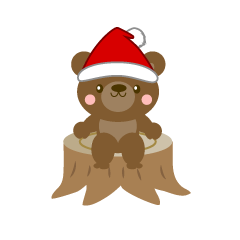 サンタ帽子のクマ