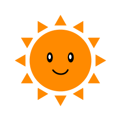 かわいい太陽キャラクター