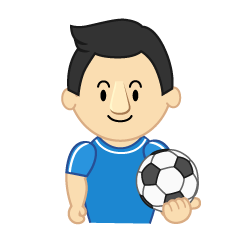 シンプルなサッカーボールの無料イラスト素材 イラストイメージ