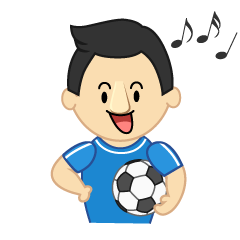 歌うサッカー選手