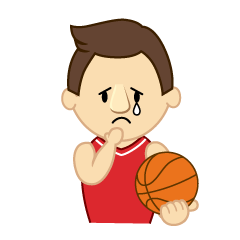 悲しいバスケ選手