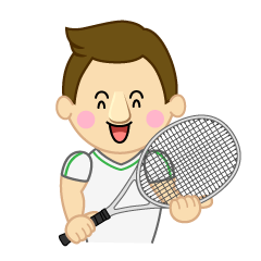 笑顔のテニス選手