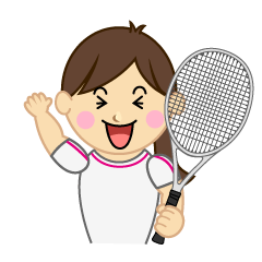 喜ぶ女子テニス