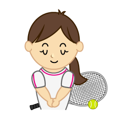 お辞儀する女子テニス