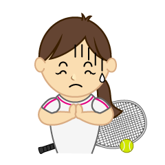 謝る女子テニス