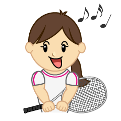 歌う女子テニス