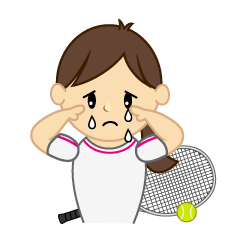 泣く女子テニス