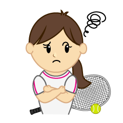 悩む女子テニス