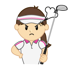 怒る女子ゴルフ