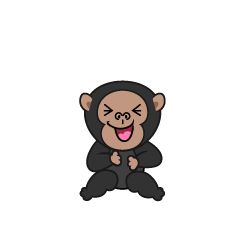 笑顔のチンパンジーキャラ
