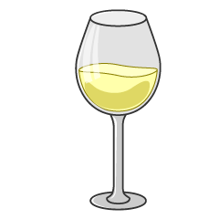 シンプルな白ワイングラス
