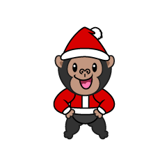 クリスマスのチンパンジーキャラ