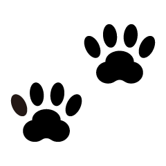 犬の足跡イラストのフリー素材 イラストイメージ